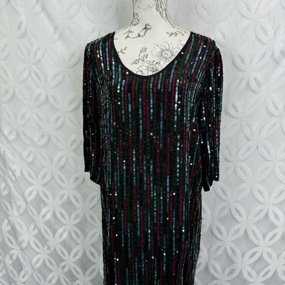Velvet by Graham and Spencer Elise Sequined Cocktail Dress Size N NWT $415 - Picture 5 of 8